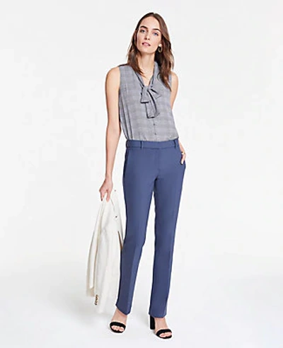 Shop Ann Taylor The Petite Straight Leg Pant In Midnight Sapphire