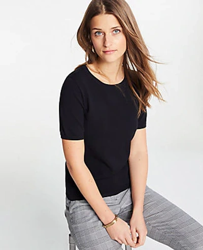 Shop Ann Taylor The Sweater Tee In Black