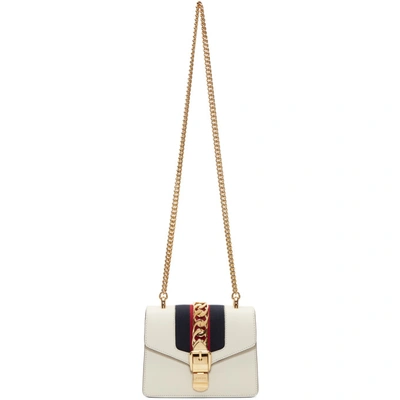 Shop Gucci White Mini Sylvie Chain Bag