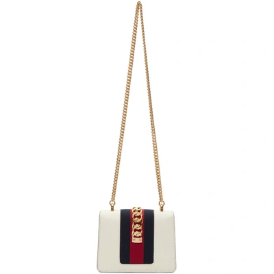 Shop Gucci White Mini Sylvie Chain Bag