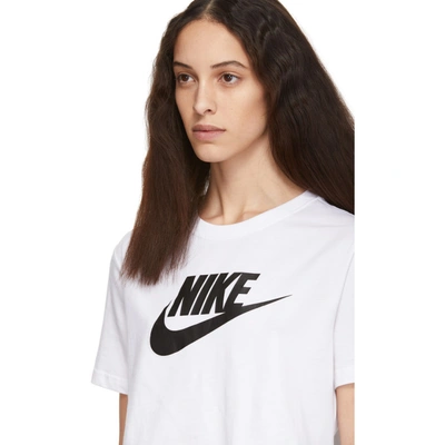 Shop Nike White Cropped Sportswear Essential T-shirt In 100 White