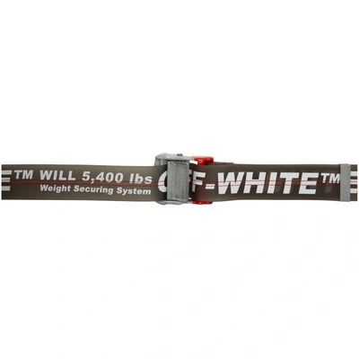 Shop Off-white White And Grey Pvc Industrial Belt In Black