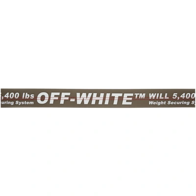Shop Off-white White And Grey Pvc Industrial Belt In Black