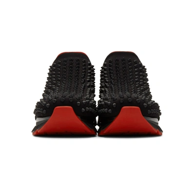 Shop Christian Louboutin Black Spike Sock Sneakers In B026 Black