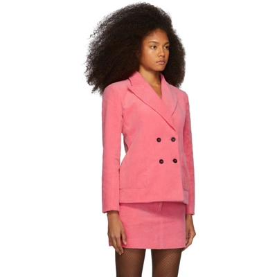 Shop Ashley Williams Pink Corduroy Executive Blazer