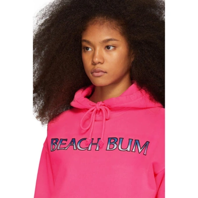 Shop Ashley Williams Pink Beach Bum Hoodie In Neon Pink