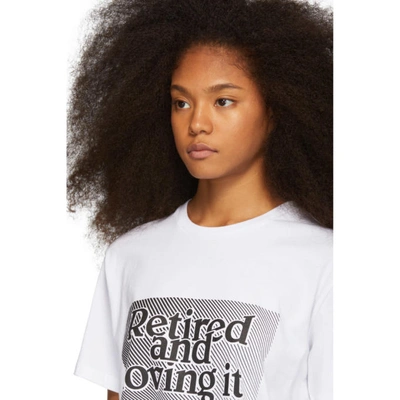 Shop Ashley Williams White Retired And Loving It T-shirt