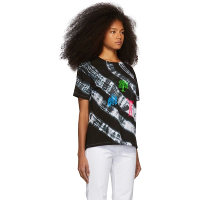 Shop Ashley Williams Black And White Tie-dye Reincarnation T-shirt In Black Tie D