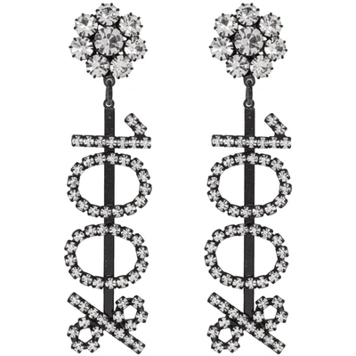 Shop Ashley Williams Black And Transparent 100% Clip-on Earrings In Clear