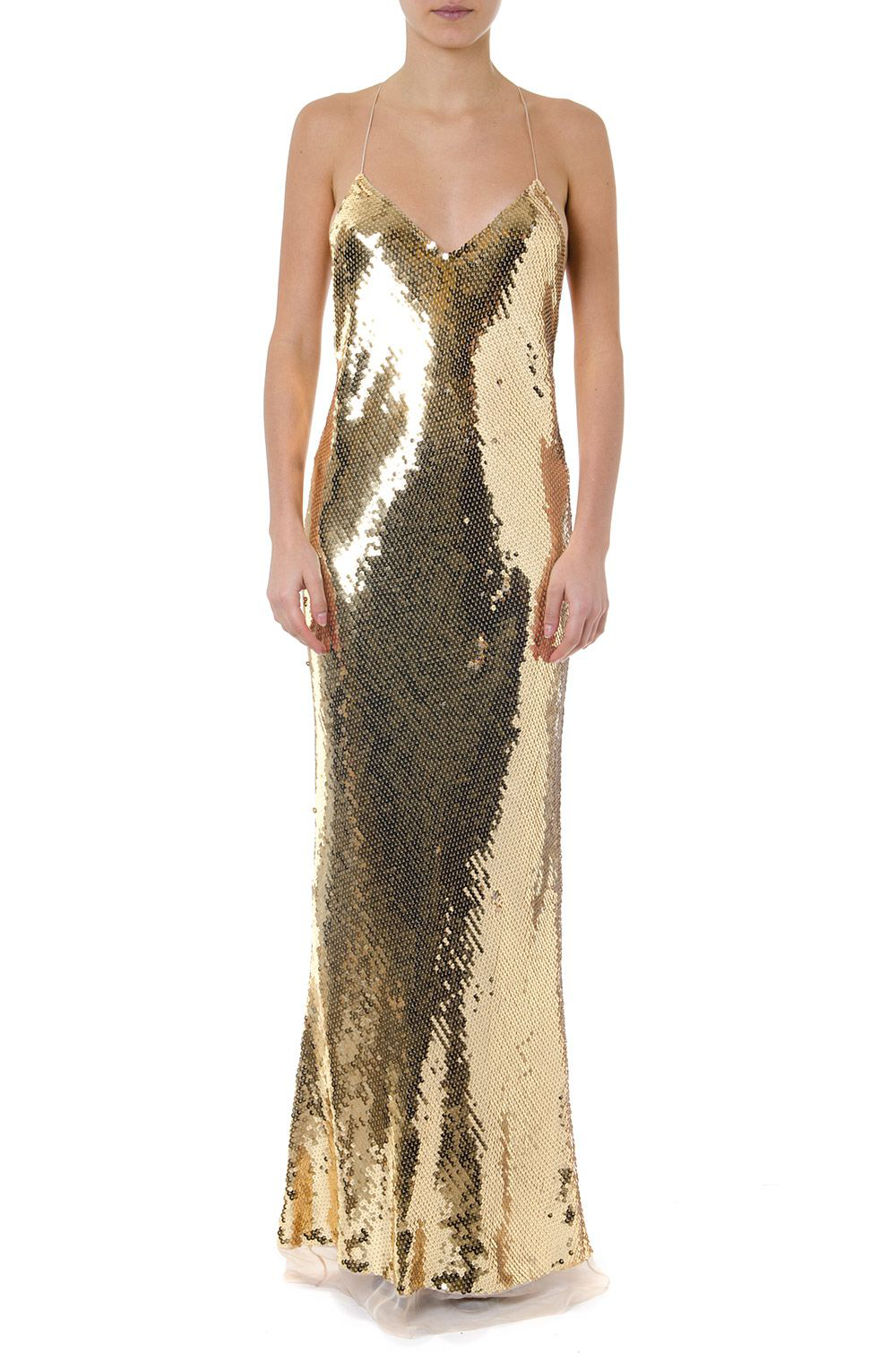 stella mccartney gold dress
