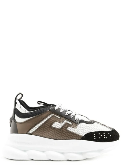 Shop Versace Platform Sneakers In Black&white
