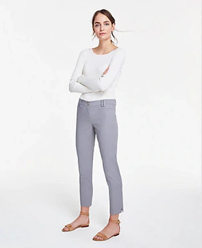 Shop Ann Taylor The Cotton Crop Pant In Dove Grey