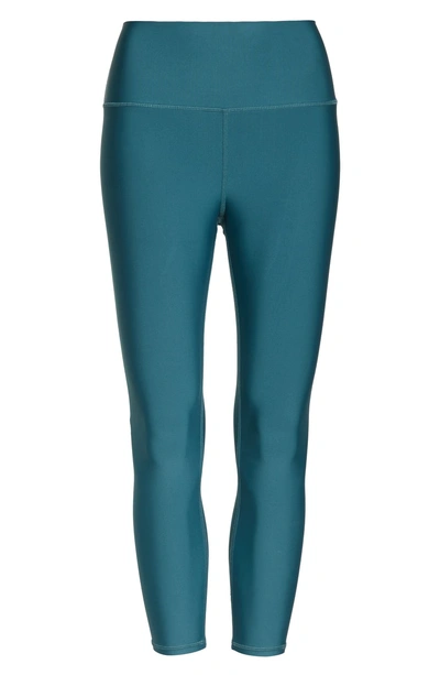 Shop Alo Yoga Airlift High Waist Capris In Seagrass