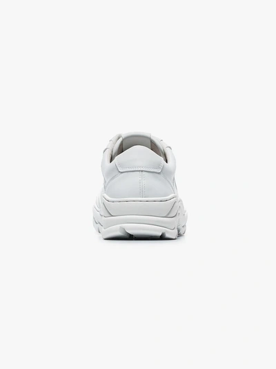 Shop Rombaut White Boccaccio Leather Low Top Sneakers