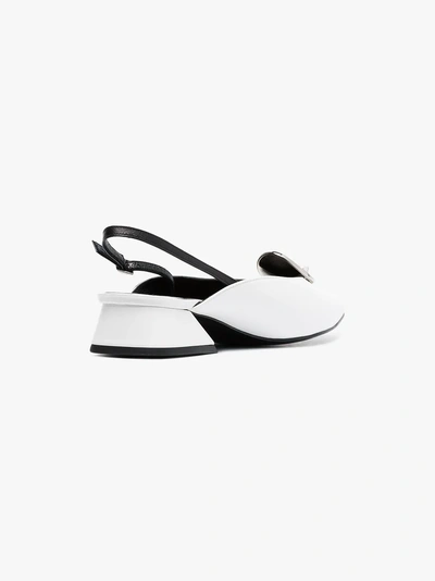 Shop Yuul Yie Zizi 30 Slingback Leather Pumps In White