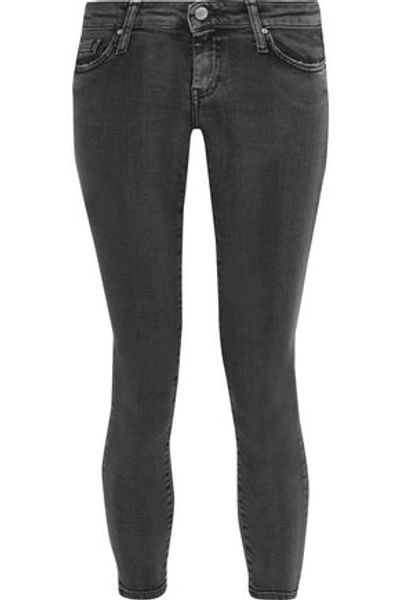 Shop Iro Woman Alyson Cropped Low-rise Skinny Jeans Dark Gray