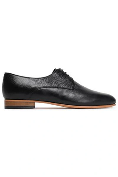 Shop Dieppa Restrepo Cali Textured-leather Brogues In Black