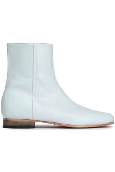 Shop Dieppa Restrepo Rod Leather Ankle Boots In White