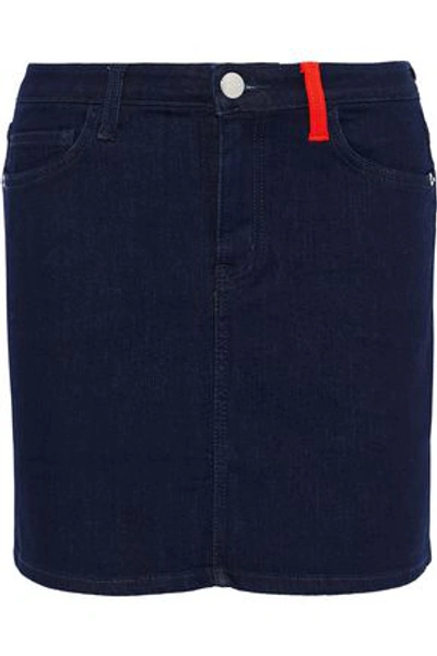 Shop Current Elliott The 5 Pocket Denim Mini Skirt In Dark Denim