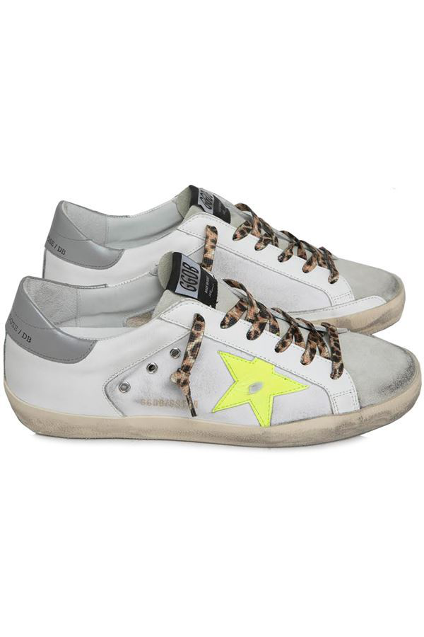 golden goose with leopard laces