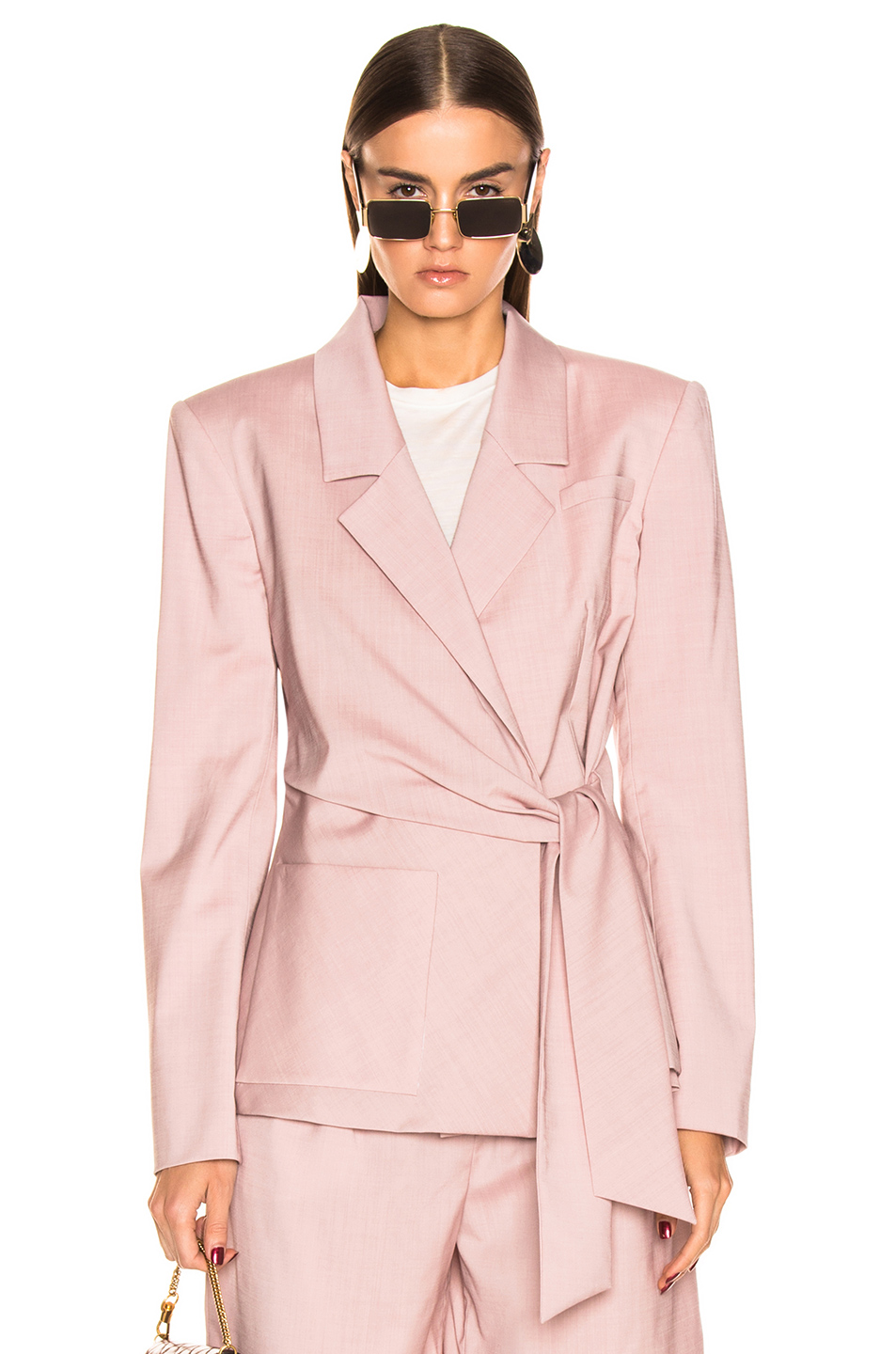 pink wrap jacket