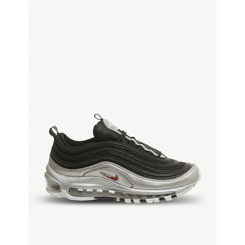 air max 97 trainers black red silver