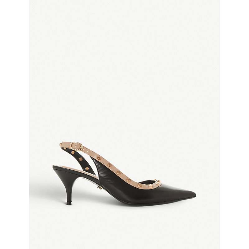 dune studded kitten heels