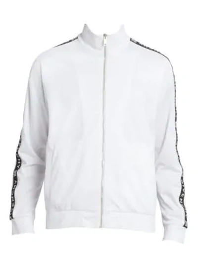 Shop Givenchy Side-tape Logo Track Jacket In White