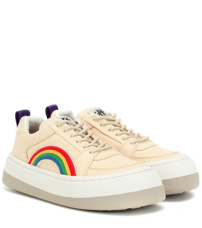 Shop Eytys Sonic Canvas Sneakers In White