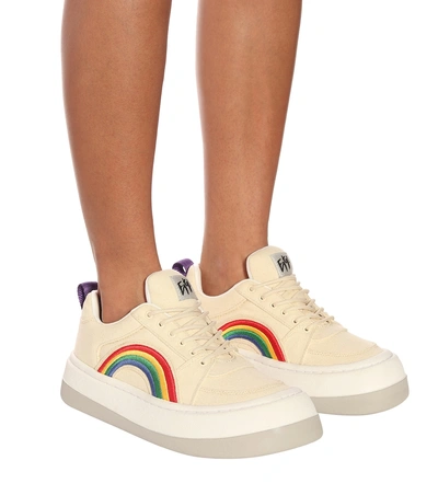 Shop Eytys Sonic Canvas Sneakers In White
