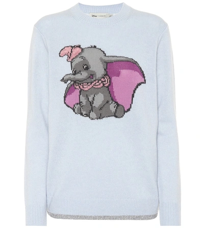 Shop Coach X Disney® Wool And Cashmere Sweater In Blue