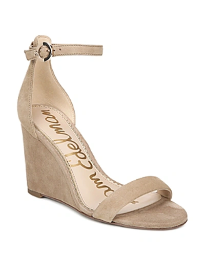 Shop Sam Edelman Women's Neesa Wedge Heel Sandals In Oatmeal