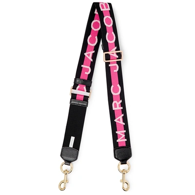 Shop Marc Jacobs Logo-jacquard Webbing Bag Strap In Pink