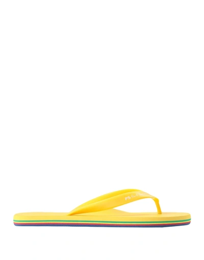 Shop Ps By Paul Smith Toe Strap Sandals In Yellow