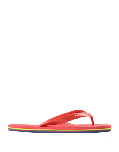 Shop Ps By Paul Smith Toe Strap Sandals In Red