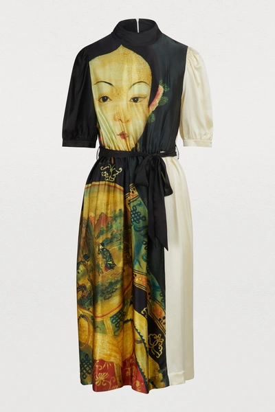 Shop Simone Rocha Belted Silk Dress