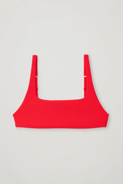 Shop Cos Square Neck Bikini Top In Red