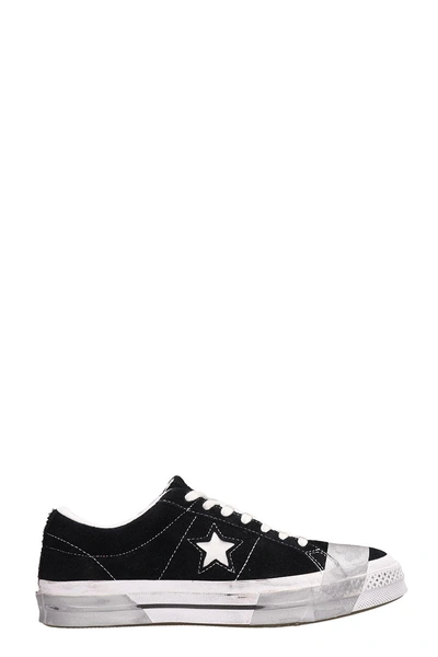 Shop Converse One Star Ox Black Suede Sneakers