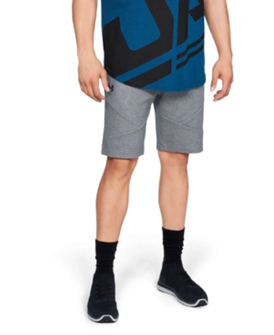 Shop Under Armour Men's Unstoppable Double Knit 10" Shorts In Steel