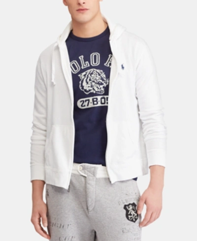 Shop Polo Ralph Lauren Men's Classic-fit Spa Terry Hoodie In White