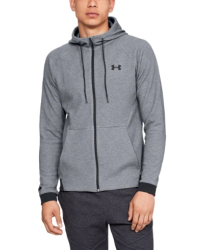 Shop Under Armour Men's Unstoppable Double Knit Full Zip In Steel