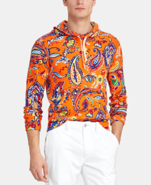 paisley spa terry hoodie