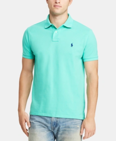 Shop Polo Ralph Lauren Men's Classic-fit Mesh Polo In Sunset Green