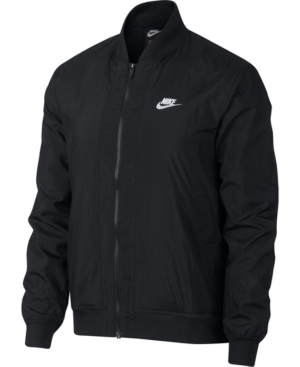 mens nike bomber jacket black