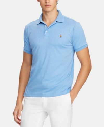 Shop Polo Ralph Lauren Men's Classic Fit Polo In Soft Royal Heather