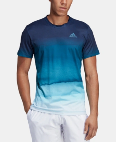 Adidas Originals Adidas Men's Parley Ombre Tennis T-shirt In Blue Spirit |  ModeSens