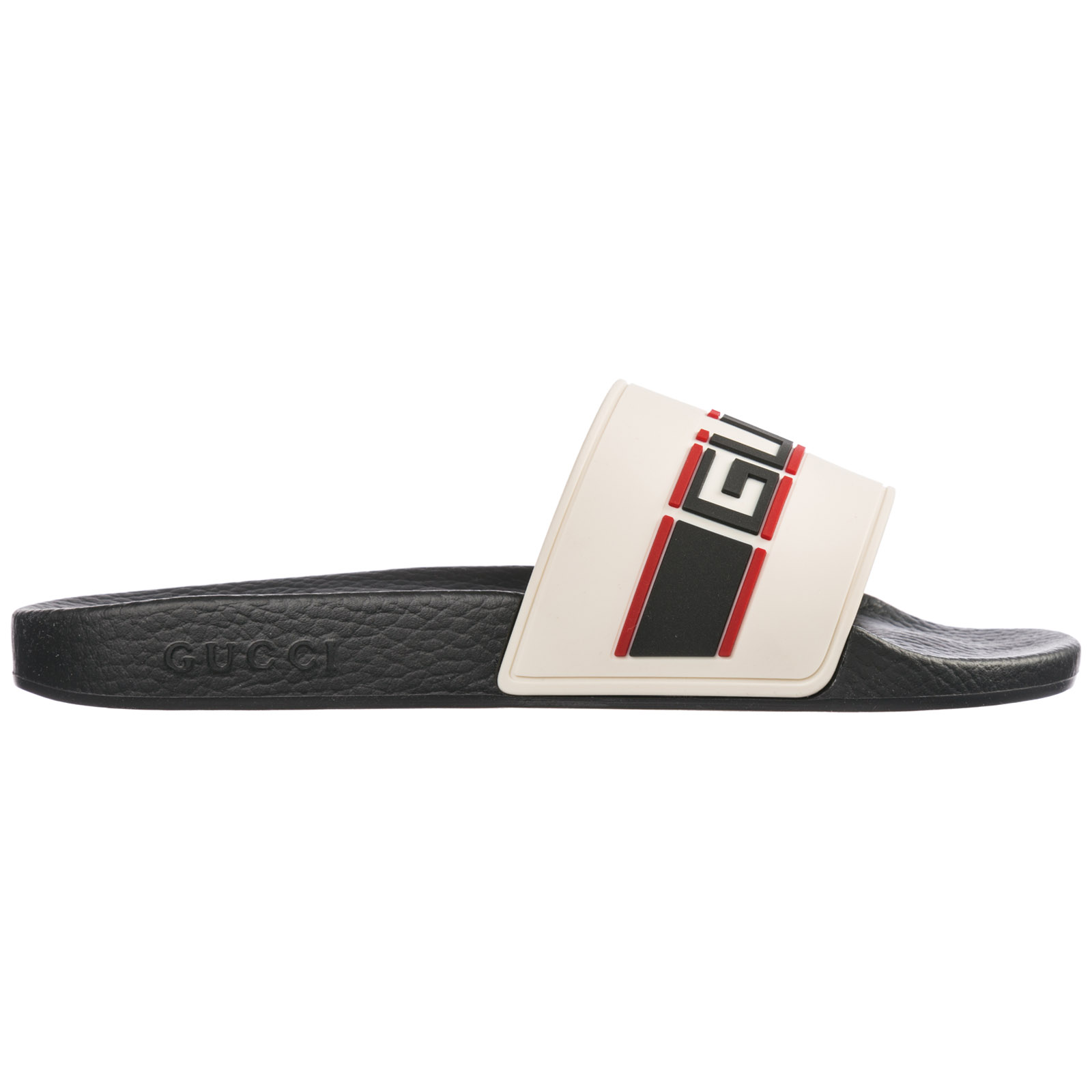 gucci pursuit slides white