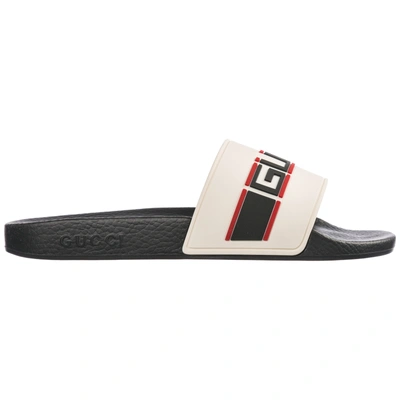 Shop Gucci Men's Slippers Sandals Rubber In White