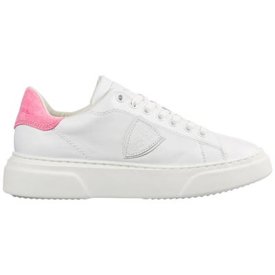 Shop Philippe Model Women's Shoes Leather Trainers Sneakers Temple In White