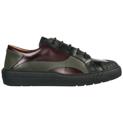 Shop Valentino Men's Shoes Leather Trainers Sneakers In Black